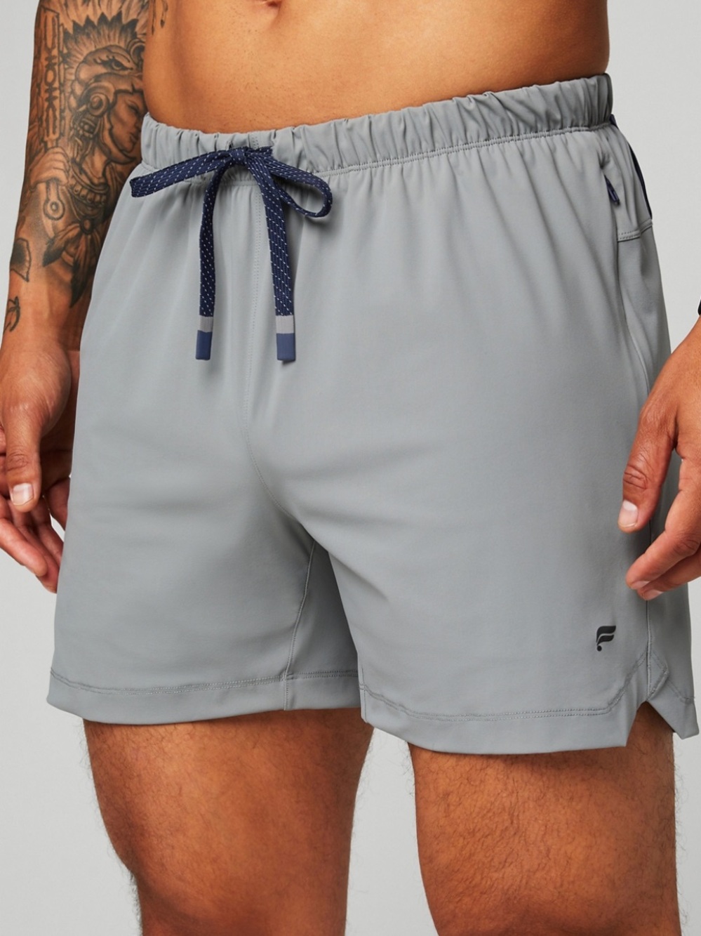 NEW FABLETICS The One Short 5in lined in shadow grey size: L